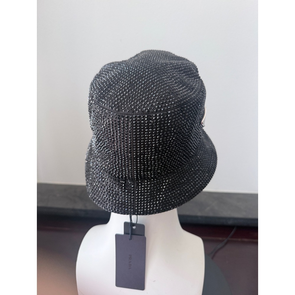 Prada 1HC137 crystal-embellished satin bucket hat - Picture 4 of 9